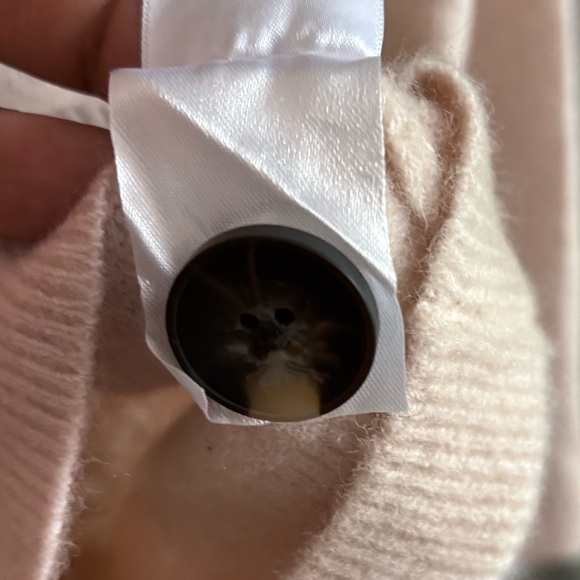 EVERLANE The Cozy-Stretch Relaxed Cardigan Size S Whisper Pink Preppy - Picture 8 of 11